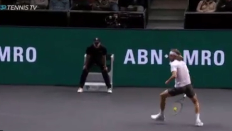 Μπέντενε - Τσιτσιπάς: Απίθανο γύρισμα του Στέφανου (vid)