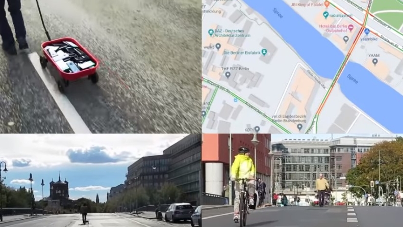 Ένας τύπος τρέλανε τους χάρτες της google δημιουργώντας κίνηση σε εντελώς άδειο δρόμο (vid)