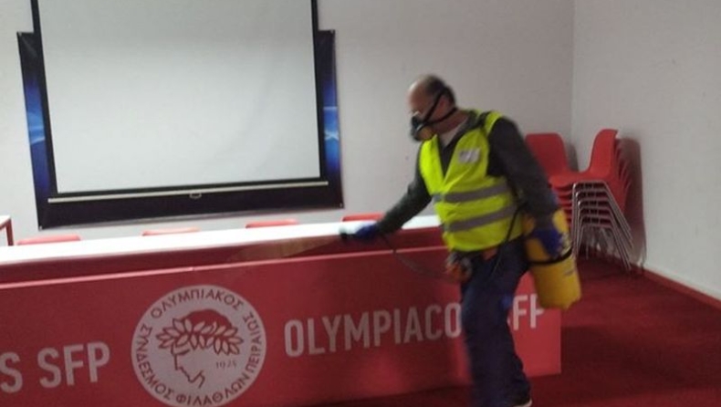 Ολυμπιακός - Παναθηναϊκός: Απολύμανση πριν το ντέρμπι στο "Μελίνα Μερκούρη" (pics)