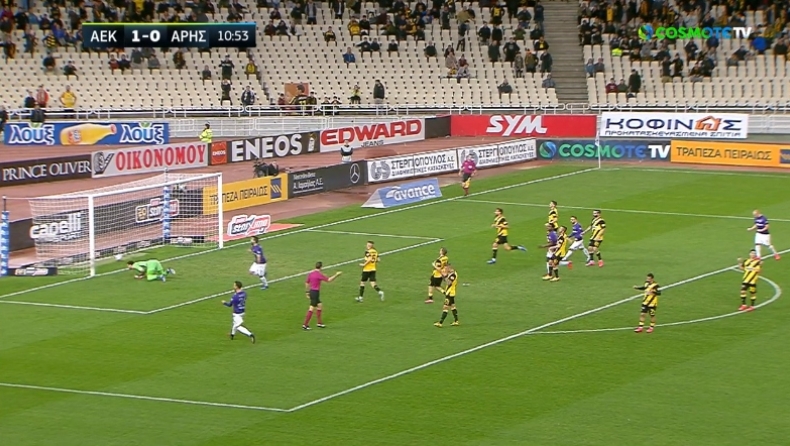 ΑΕΚ - Άρης: Άμεση απάντηση με γκολ - πέναλτι του Γκάμα! (vid)