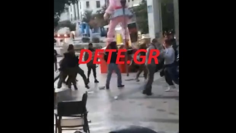 Νέο video με τα επεισόδια στην Πάτρα: Καρναβαλιστές πλακώνονται στο ξύλο (vid)