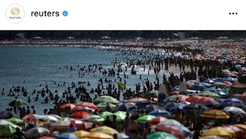 «Πάτα με να σε πατώ» σε παραλία της Βραζιλίας ενώ είναι σε ισχύ μέτρα για τον κορονοϊό (pic)