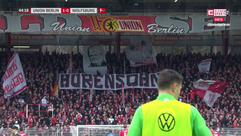 Ουνιόν Βερολίνου – Βόλφσμπουργκ: Ξανά προσωρινή διακοπή για πανό οπαδών... (vid)