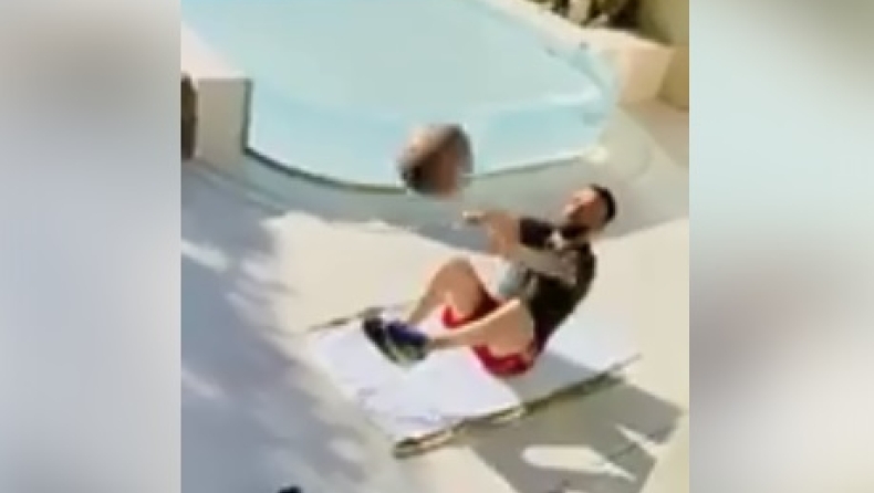 Ολυμπιακός: Γυμναστική δίπλα στην πισίνα για Βαλμπουενά (vid)