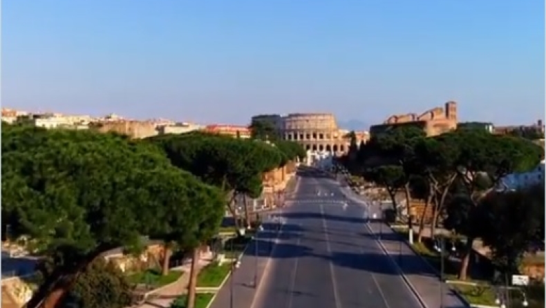 Κορονοϊός: Φοβερό βίντεο με την άδεια Ρώμη (vid)