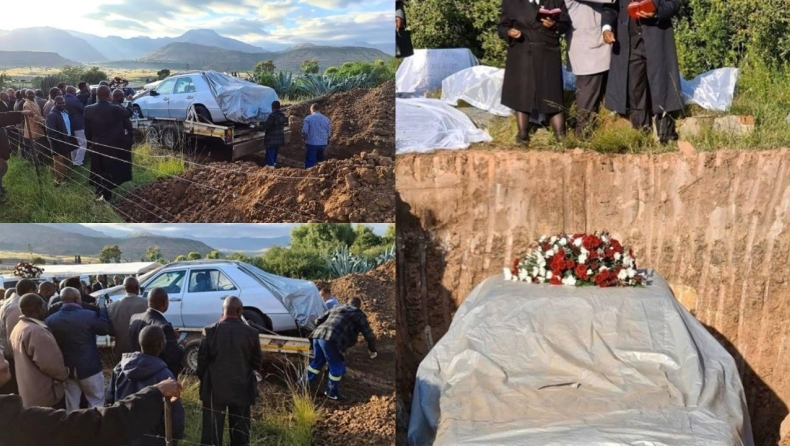 Noτιοαφρικανός ζήτησε να ταφεί με τη Mercedes του (pics & vid)