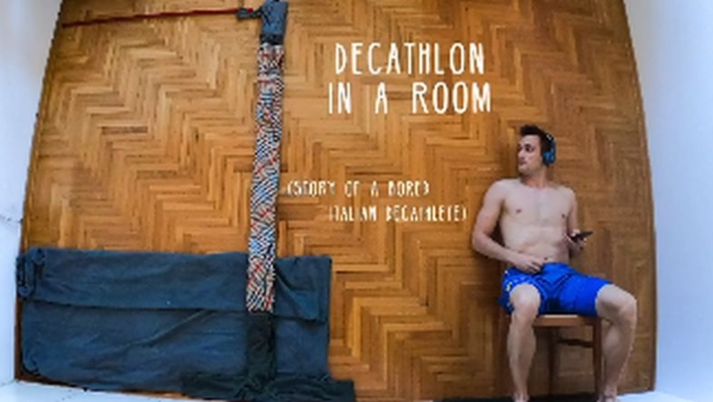 Κορονοϊός: Ιταλός πρωταθλητής κάνει προπόνηση-δωματίου στο δέκαθλο (pics&vids)