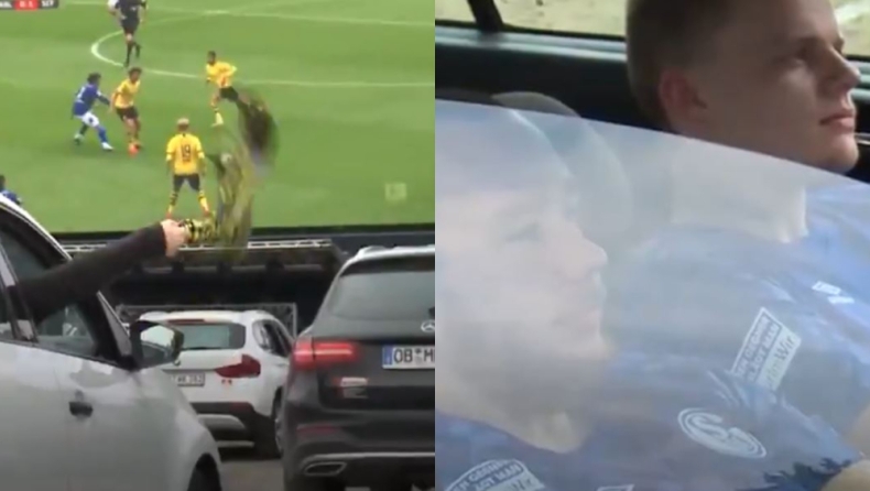 Drive-in football: Είδαν το ντέρμπι Ντόρτμουντ - Σάλκε από τα αυτοκίνητα τους (vid)