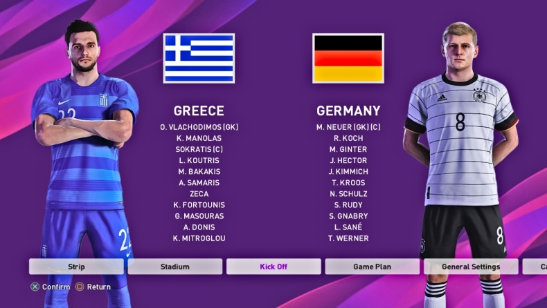 PesPro Nations League: Οι δύο δύσκολοι αγώνες της Ελλάδας με την Γερμανία