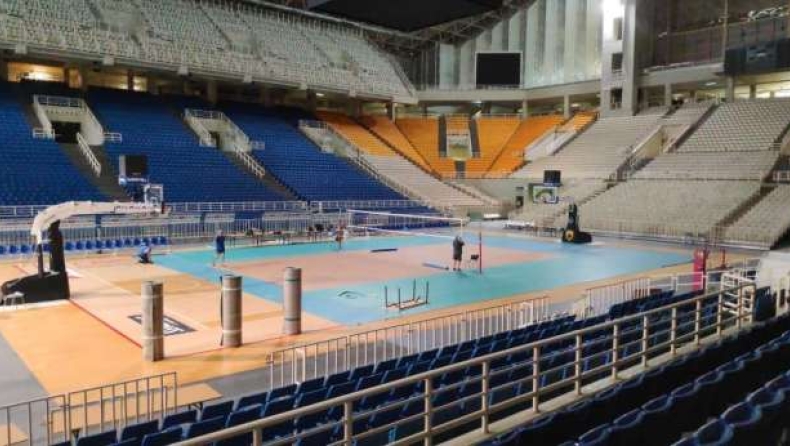 Final-4 Volley League: Έτσι στήθηκε το τάραφλεξ στο ΟΑΚΑ (vid)