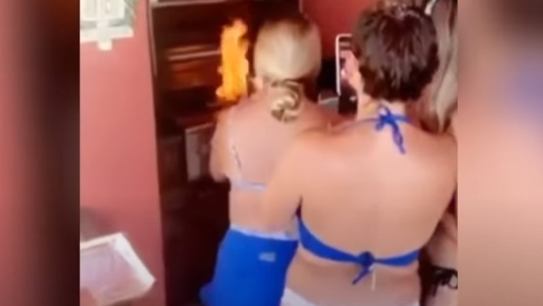 Τέσσερις γυναίκες έκαναν «κάρβουνο» το κρέας στο μπάρμπεκιου και αντί να σβήσουν τη φωτιά, έβγαζαν βίντεο! (vid)