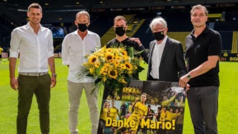 Γκέτσε - Ντόρτμουντ: Με μάσκες και «Danke Mario» στο αντίο του (pic)