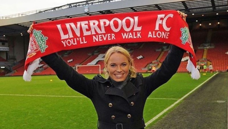 Καρολίν Βοζνιάκι: Πανηγυρίζει το πρωτάθλημα της Λίβερπουλ (pic)