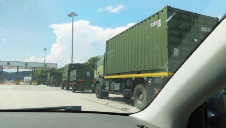 Νατοϊκό κομβόι στην Εγνατία, τα 'χασαν οι οδηγοί (pics)