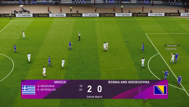 PesPro Nations League: Δύο νίκες η Εθνική με Βοσνία