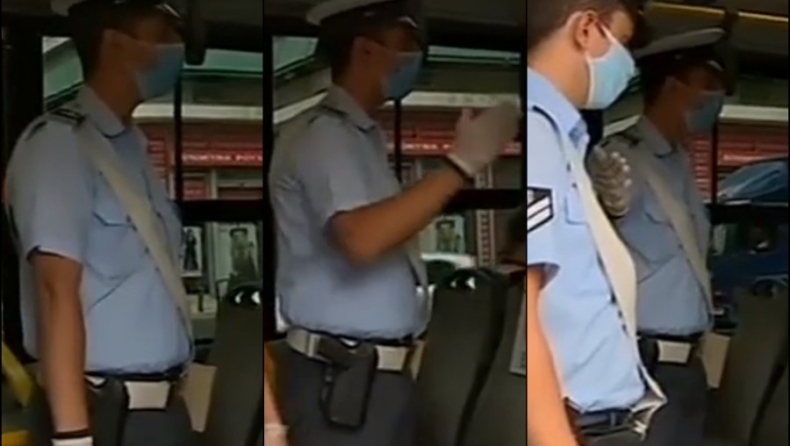 Επιβάτης δεν φορούσε μάσκα και δεν ήθελε να κατέβει στον έλεγχο: «Δεν μπορείτε να παρακωλύετε την κυκλοφορία» (vid)