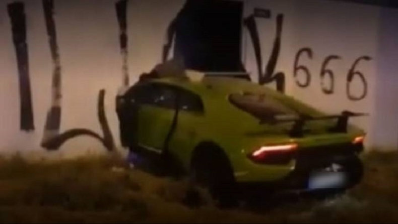 Τύπος δανείστηκε Lamborghini από φίλο του και τη διέλυσε σε έναν τοίχο (vid)