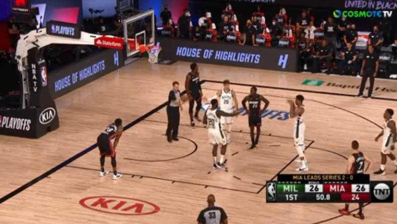 Μπακς-Χιτ: Ο Αντετοκούνμπο αστοχεί σε δύο βολές και κάνει επιθετικό (vid)