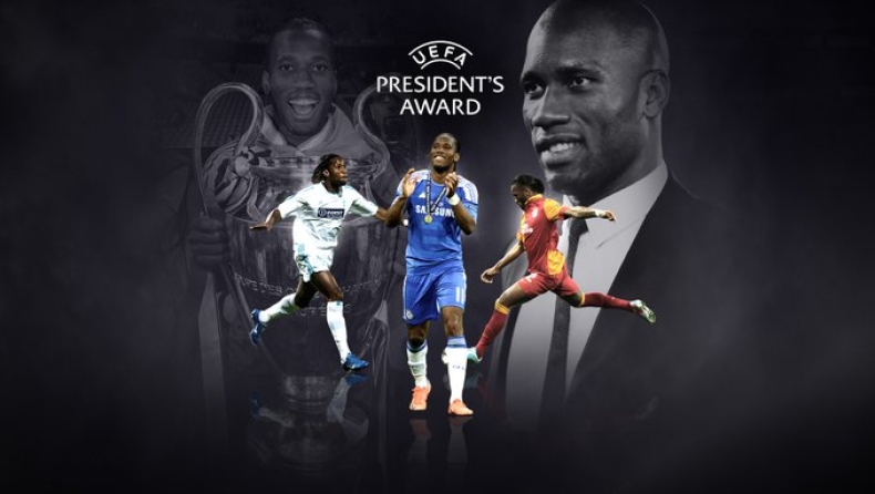 Η UEFA απένειμε στον Ντρογκμπά το «President's Award» για το 2020 (pic & vid)