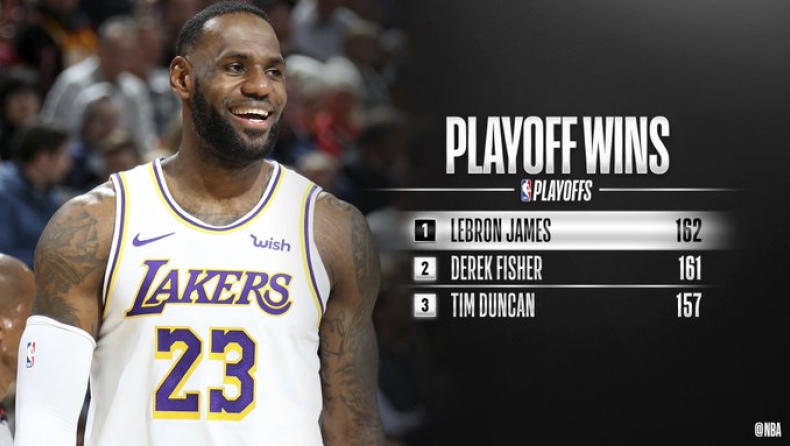 ΛεΜπρόν: «Βασιλιάς» και σε νίκες στα playoffs (vid&pic)