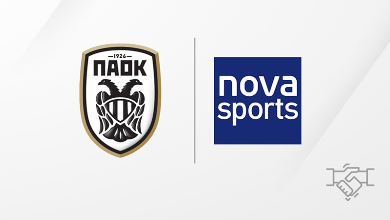 Ο ΠΑΟΚ ανακοίνωσε την συμφωνία με τη ΝOVA για τα τηλεοπτικά της νέας χρονιάς