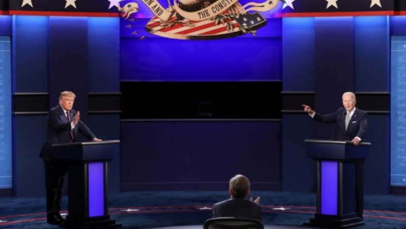Το debate τραμπ-Μπάιντεν ήταν γεμάτος προσβολές: «Είσαι χαζός», «είσαι ο χειρότερος» (vid)