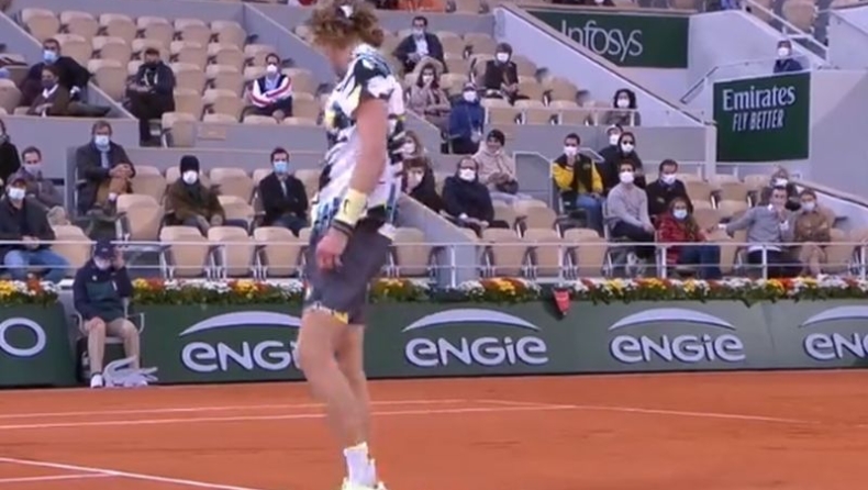 Ρούμπλεφ - Τσιτσιπάς: Ξέσπασε στη ρακέτα του ο Ρώσος (vid)