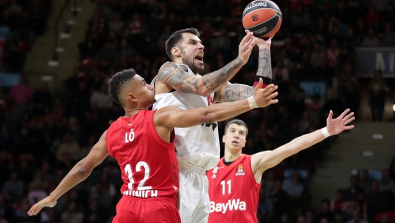 EuroLeague: Θυμήθηκε τη μοναδική νίκη της Μπάγερν επί του Ολυμπιακού (vid)