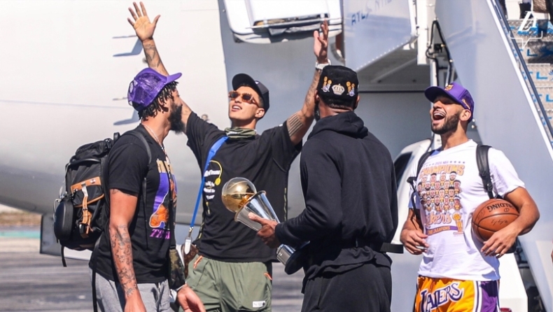 Λέικερς: Οι πρωταθλητές επέστρεψαν στο Λος Άντζελες (pics)
