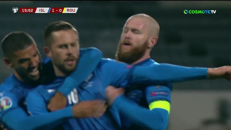 Ισλανδία – Ρουμανία (Nations League Play offs): Γκολάρα του Σίγκουρντσον για το 1-0 (vid)