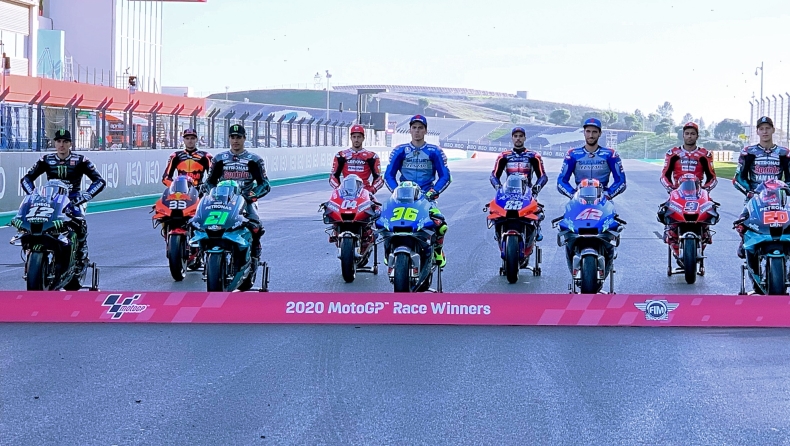 Οι 9 νικητές του MotoGP φέτος παρατάχθηκαν στην Πορτογαλία