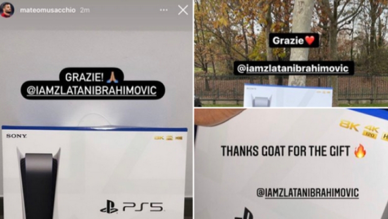 Μίλαν: Ο… Άγιος Ζλάταν έκανε δώρο από ένα PlayStation 5 στους συμπαίκτες του! (pic)