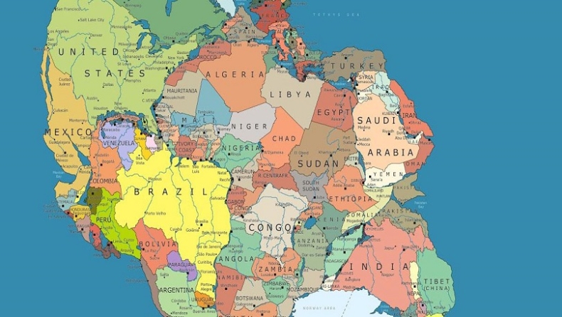 Έτσι θα έμοιαζε ο παγκόσμιος πολιτικός χάρτης πριν από 300 εκατομμύρια χρόνια: Θα ήμασταν «δίπλα» στον Καναδά (pic)