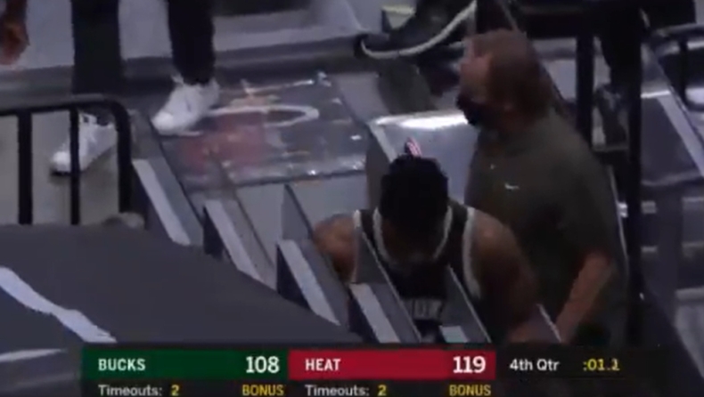 Αντετοκούνμπο: Έφυγε για τα αποδυτήρια προτού τελειώσει το ματς (vid)