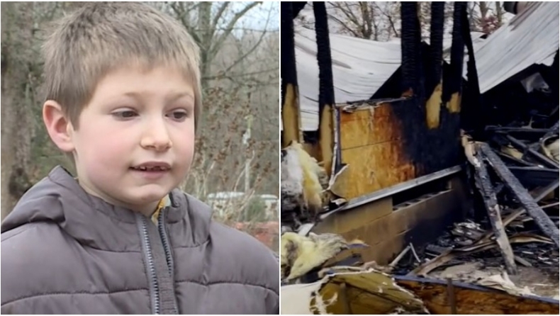Ένας 7χρονος επέστρεψε στο φλεγόμενο σπίτι του και έσωσε την μικρή του αδερφή (vid)