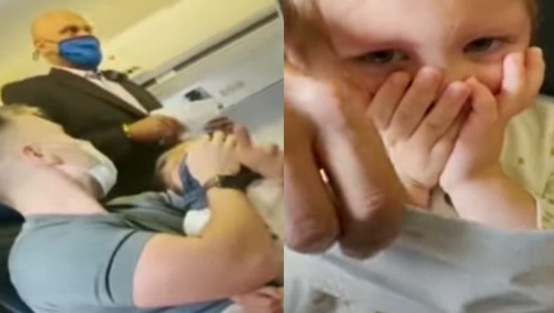 Έδιωξαν οικογένεια από πτήση επειδή το παιδί τους δεν ήθελε να βάλει τη μάσκα (vid)