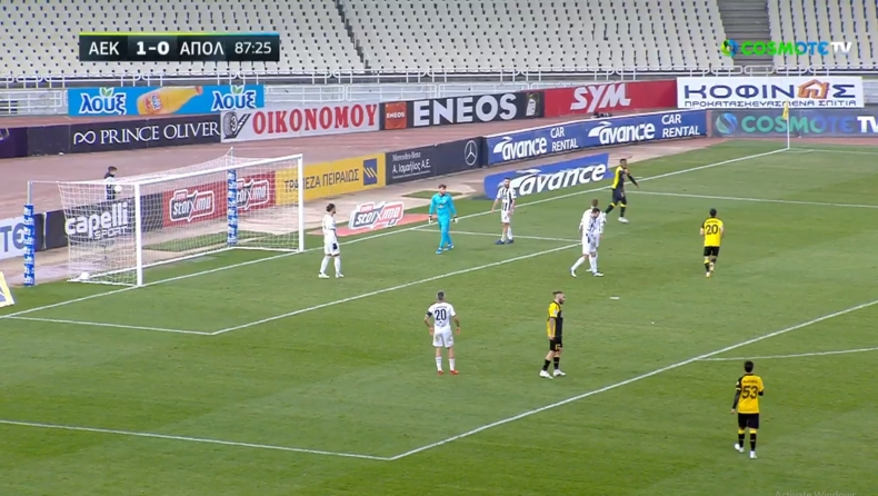 ΑΕΚ – Απόλλων Σμύρνης: Το 2-0 με τον Λιβάι Γκαρσία (vid)
