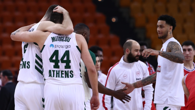 Ολυμπιακός - Παναθηναϊκός 77-88: Οι «πράσινοι» τελείωσαν το ντέρμπι με 25/25 βολές!