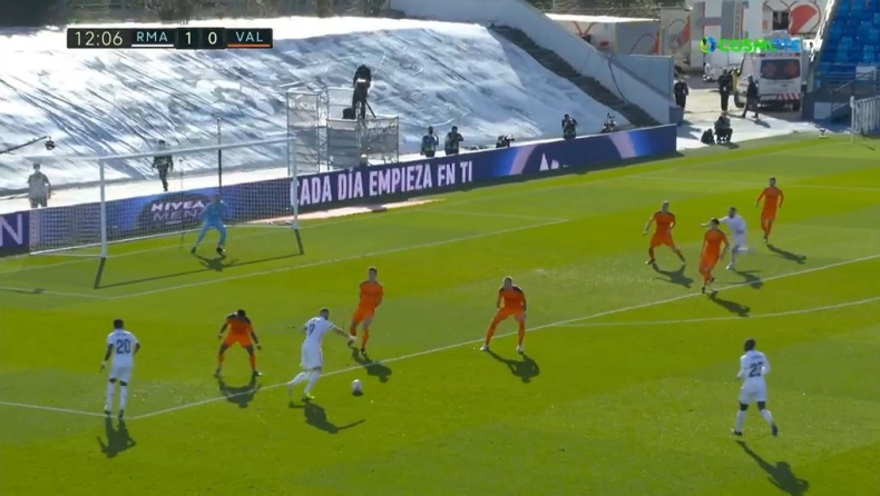 Ρεάλ – Βαλένθια: Πλασέ – όνειρο από Μπενζεμά και Κρόος (vid)