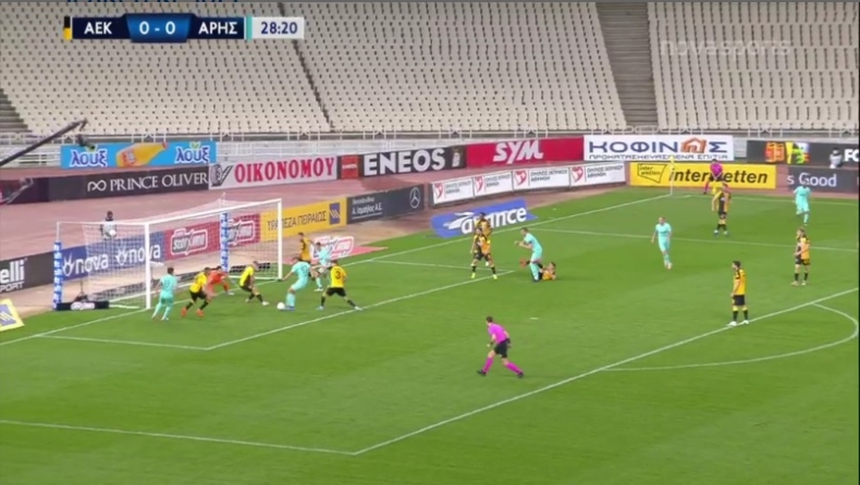 ΑΕΚ – Άρης: Το 0-1 από τον Ρόουζ (vid)
