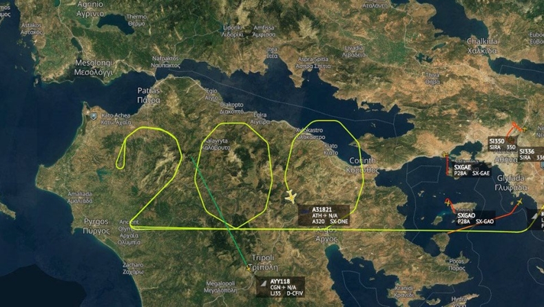 Αεροπλάνο της Aegean σχημάτισε το «200» πάνω από την Πελοπόννησο για την Ελληνική Επανάσταση (pic)