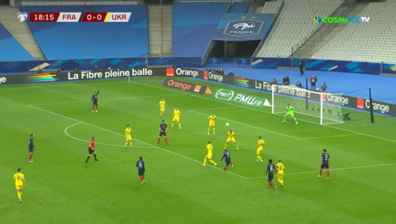 Γαλλία - Ουκρανία: Η γκολάρα του Γκριεζμάν με curler για το 1-0 (vid)