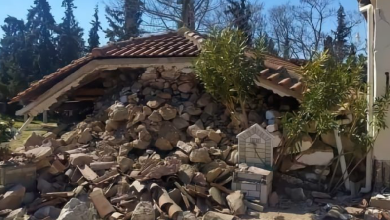 Σεισμός στην Ελασσόνα: Κατέρρευσε εκκλησία, γκρεμίστηκε τοίχος σχολείου σε γειτονικά χωριά (pics)
