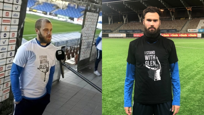 Οι παίκτες της Φινλανδίας φόρεσαν φανέλα του Καμαρά για να καταδικάσουν τον ρατσισμό (pics)