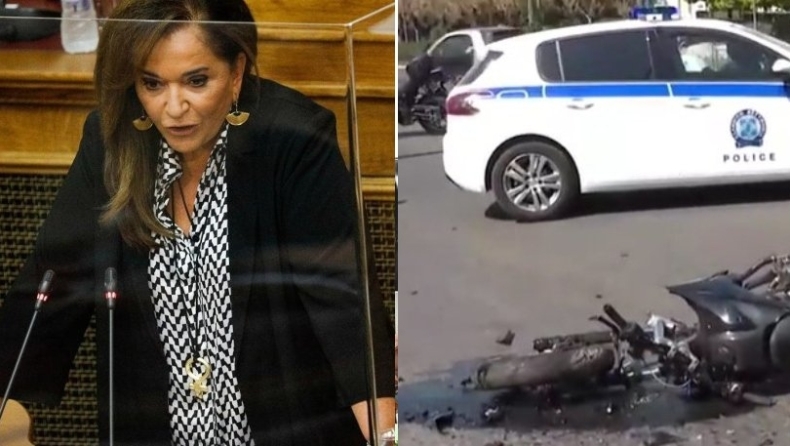 Μπακογιάννη: «Όχημα της ασφαλείας μου ενεπλάκη σε τροχαίο στη Βουλή, είμαι συντετριμμένη»
