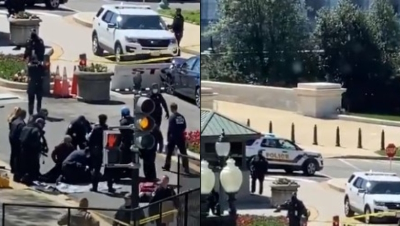 Συναγερμός στο Καπιτώλιο: Αυτοκίνητο παρέσυρε δύο αστυνομικούς, νεκροί ο ένας και ο οδηγός (vid)