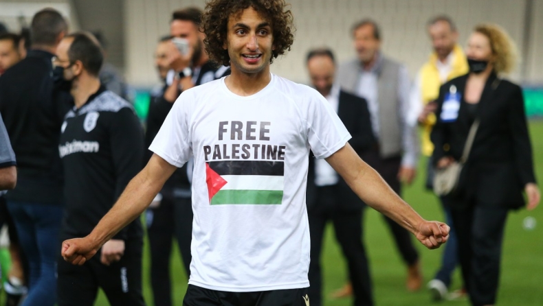 Ολυμπιακός - ΠΑΟΚ: Με φανέλα «Λευτεριά στην Παλαιστίνη» ο Ουάρντα στους πανηγυρισμούς (pics)
