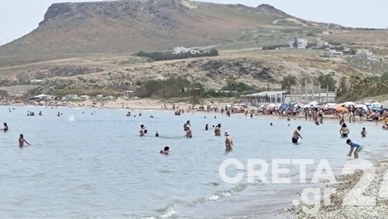 «Βούλιαξαν» και πάλι οι παραλίες στο Ηράκλειο της Κρήτης