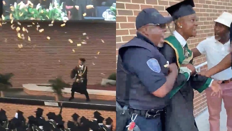 O ράπερ Metro Marrs συνελήφθη επειδή πέταξε 10.000 δολάρια στην αποφοίτησή του (vid)