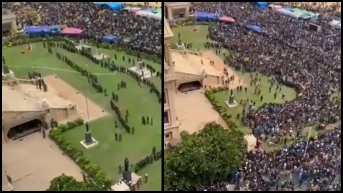 Εντυπωσιακό video από την Σρι Λάνκα: Η στιγμή που διαδηλωτές εισβάλουν στο προεδρικό μέγαρο